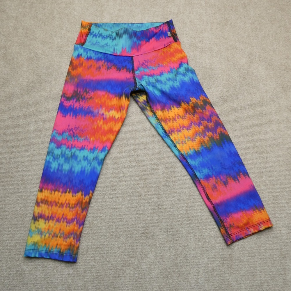 KOS USA Ladies Activewear Leggings Capri Exercise‎ Pants Multicolor Size Small